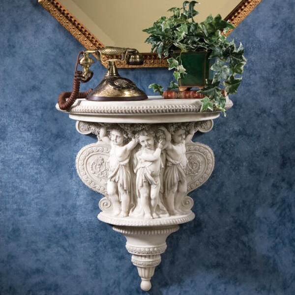 Cherubs Of The Wine Harvest Wall Bracket Hanging Decor